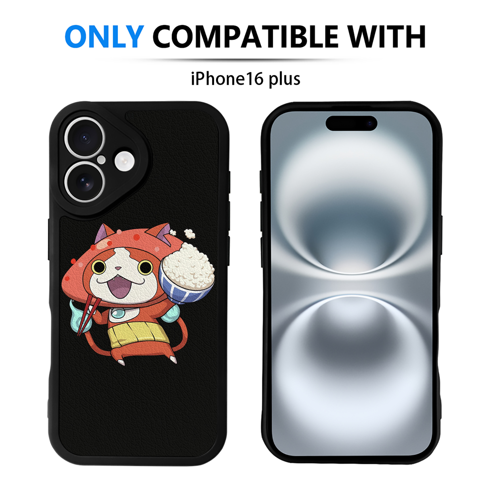 （画像用） 妖怪ウォッチ Yo-kai Watch 【iPhone 16シリーズ対応】シリコンスマホケース（レザー調） 材質：シリコン